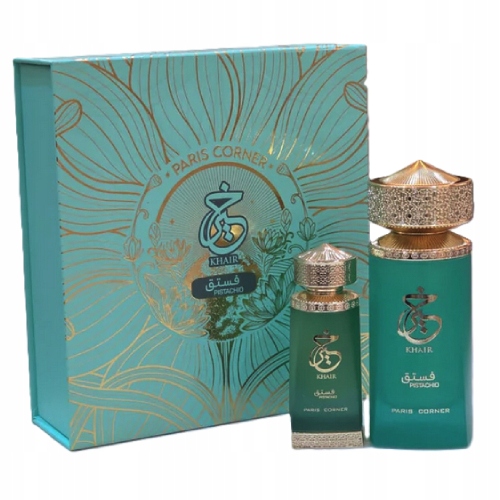 paris corner khair pistachio woda perfumowana 100 ml   zestaw  
