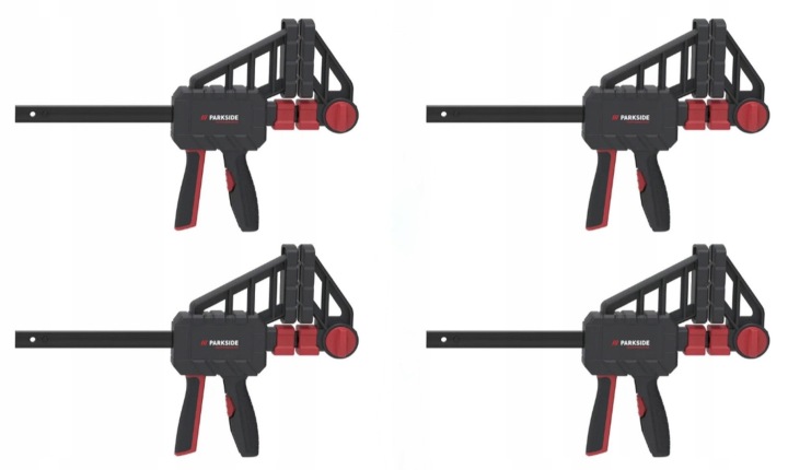 4 x Automatický Rychloupínací Truhlářský Svěrák Parkside 300 mm