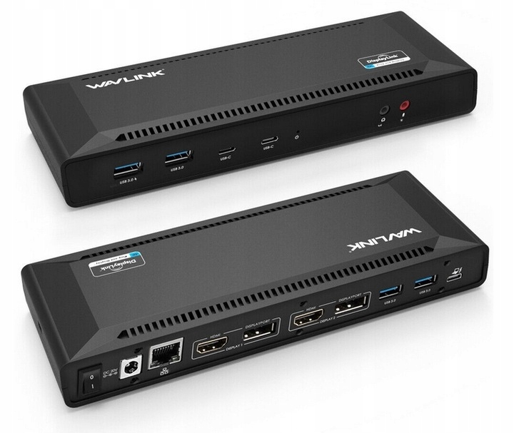wavlink USB-C デュアル4K出力 WL-UG69PD2 Pro HUB Aktywny USB-C WAVLINK stacja dokująca DUAL Ultra 4K 65W