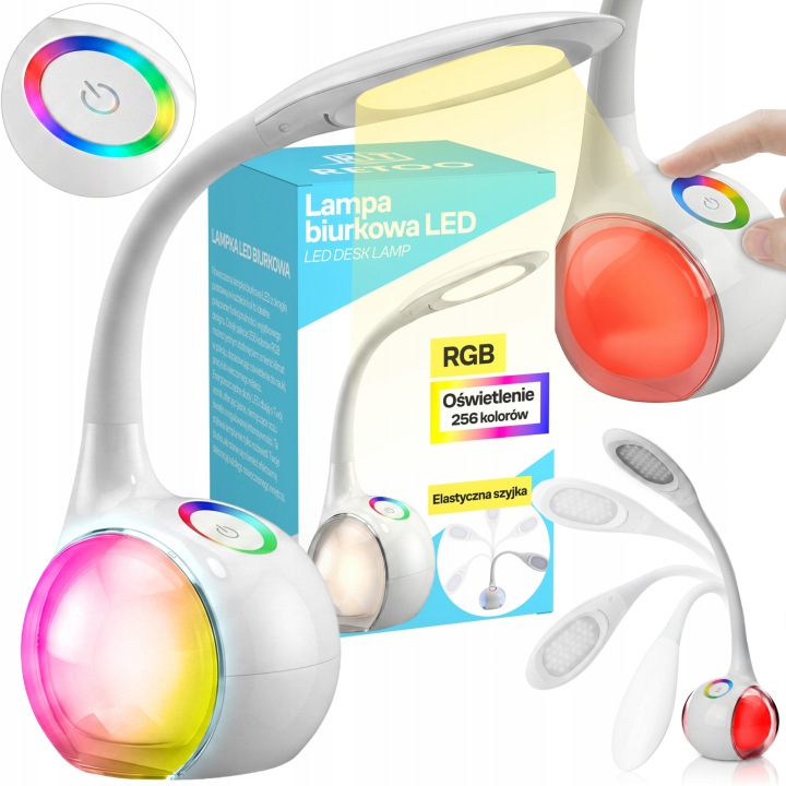 Led Stolní Lampa 256 Rgb Stolní Lampa Kulatá Základna Koule