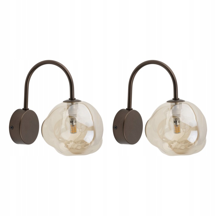 Tk Lighting Sada 2x Nástěnné svítidlo Lava Brown 11024
