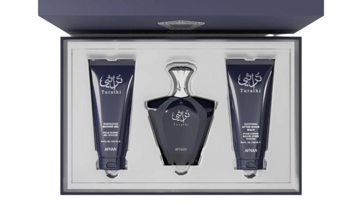 afnan perfumes turathi blue woda perfumowana 90 ml   zestaw  
