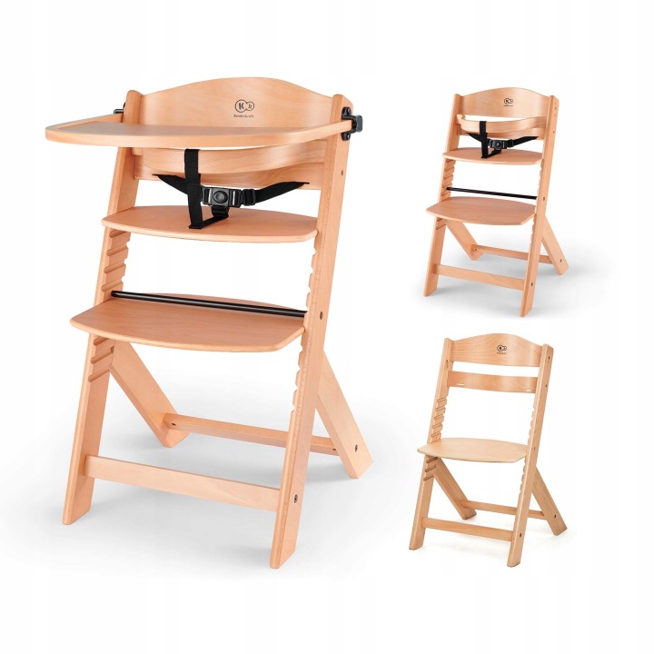 Kinderkraft Enock Стільчик Для Годування 3 в 1 Стілець Для Дитини | Wood