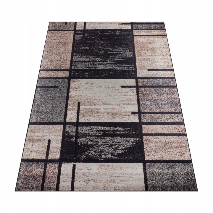 Koberec 120 X 170 CM Do Obývacího Pokoje Ložnice, Protiskluzový, Geometrický, Bronzový