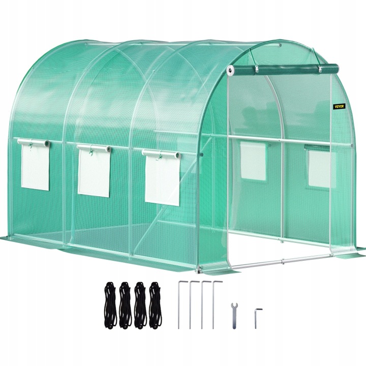 Zahradní tunel 3.6 x 2.1 m, pozinkovaný rám, vodotěsný obal, skleník