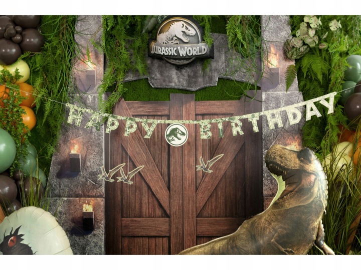 Банер happy birthday jurassic world 45x165 см — фото 2