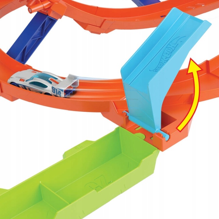 HOT WHEELS ACTION LET'S RACE набір треків закручені TORNADO петель + 1 машинка — фото 7