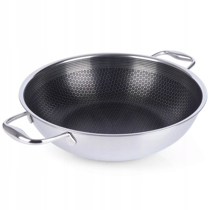 Wok pánev s úchyty Ocelová indukce Nepřilnavá Orion 28 cm