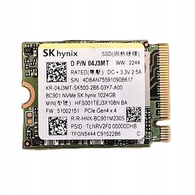 POWYSTAWOWY DYSK SSD SK HYNIX 1TB BC901 4x4GEN M.2 NVME 2230 STEAM