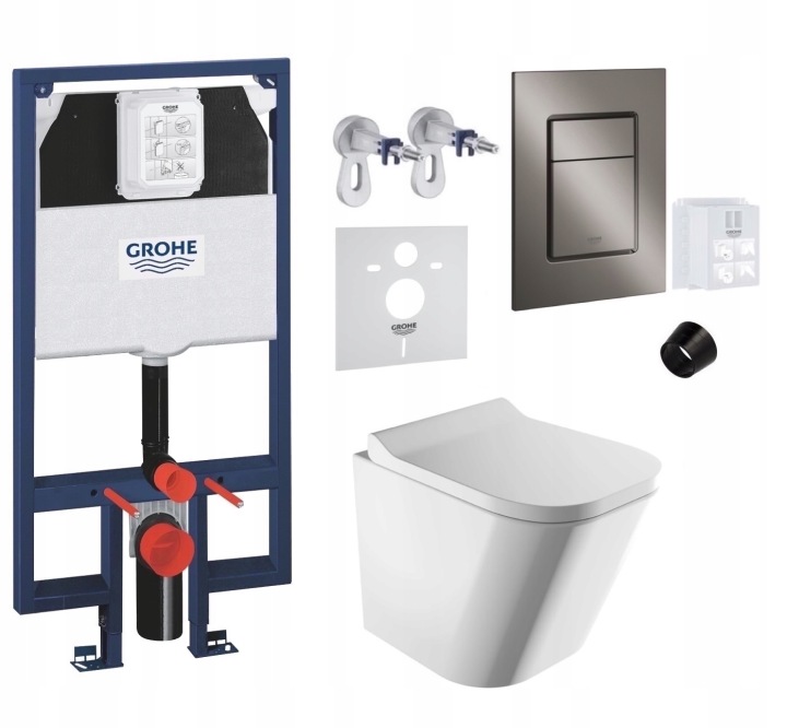 7v1 Podomítkový Wc set s podstavcem Grohe Slim Wc mísa Rim Omnires tlačítko