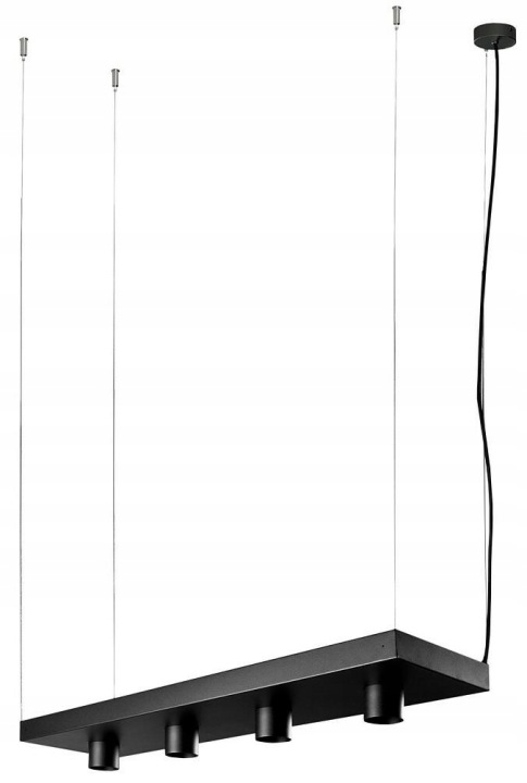 Závěsná lampa Plant Černá 4xGU10 Stropní Svítidlo do obývacího pokoje Domov