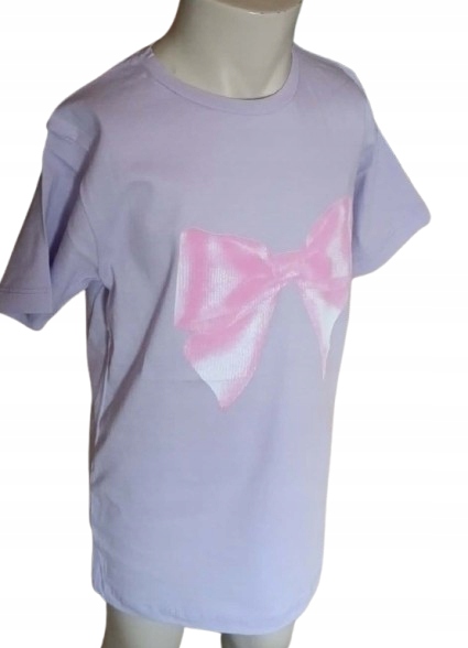 Bluzka t shirt dla dziewczynki bawełniana koszulka krótki rękaw — zdjęcie 2