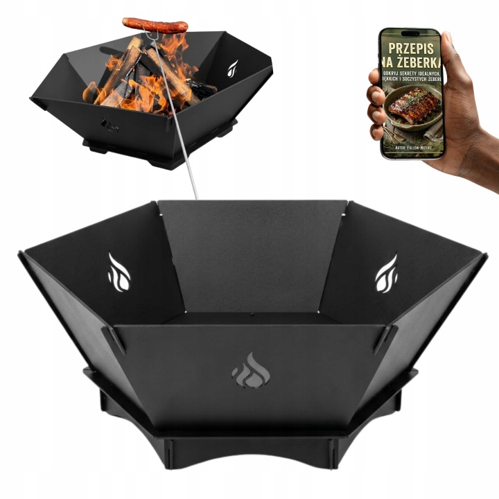 Ohniště Grill Trojnožka Zahradní Ohniště Grill 74 cm Pro Trojnožku 3 mm