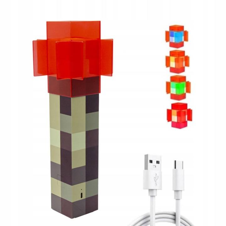 Лампа MINECRAFT 4 кольори нічний лампа настінна для спальні і кімнати дитини — фото 9