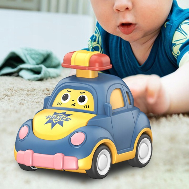 Прес and Go Car Іграшки розвивальні Мультяшний Baby Push Інерційний Car синій — фото 4