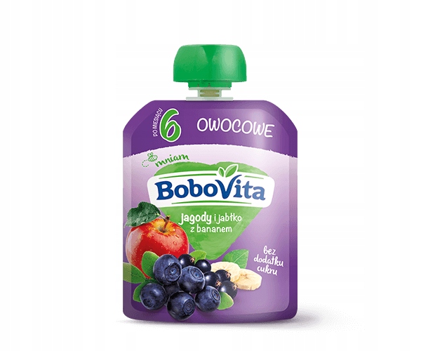 BoboVita пюре Чорниці і яблука з бананом по 6. місяця життя 80 г — фото 3