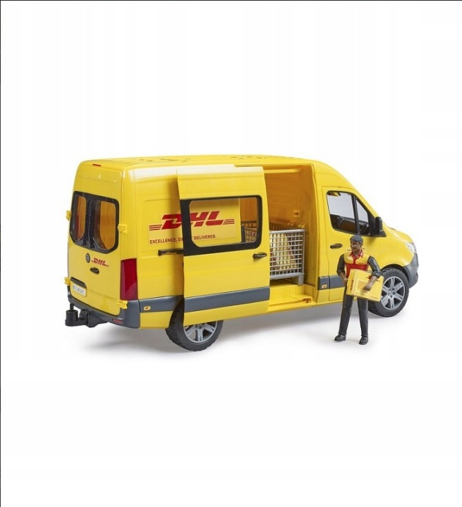BRUDER Mercedes Benz Sprinter DHL з водієм і аксесуарами 02671 — фото 14