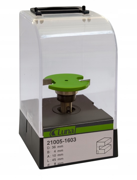 Fréza pro drážky v deskách 36 mm šířka 4 mm hloubka 10 mm s ložiskem 16×8 Luna