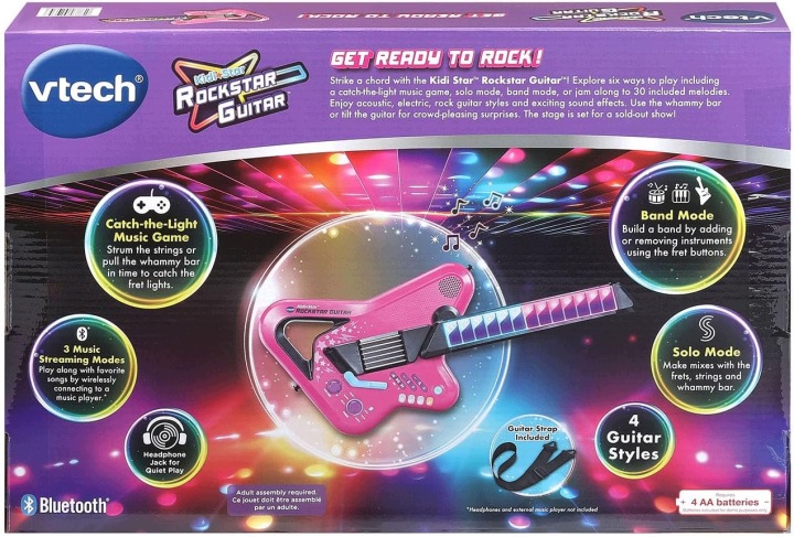 VTECH Kidi Star Rockstar Гітара електрична рожева (Англійська Версія — фото 9