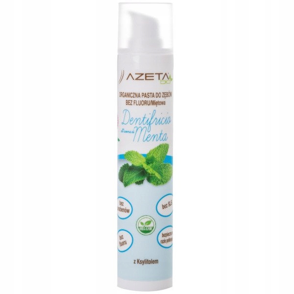 Azeta Bio - зубна паста для дітей, сім'ї - без фтору - М'ятна