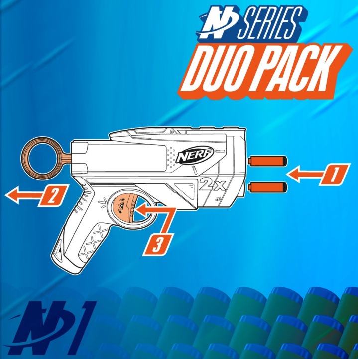 NERF N SERIES Дві запускачі Ward Бластер + стрілки 2 шт. G1492 — фото 7