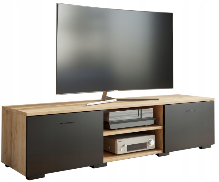 Stolek skříňka rtv Roma 150 cm artisan černá komoda Per