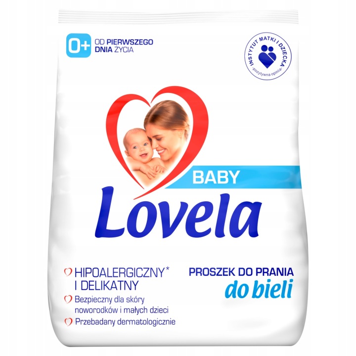 LOVELA Порошок Для Прання Білого 1,3 кг Гіпоалергенний для немовлят