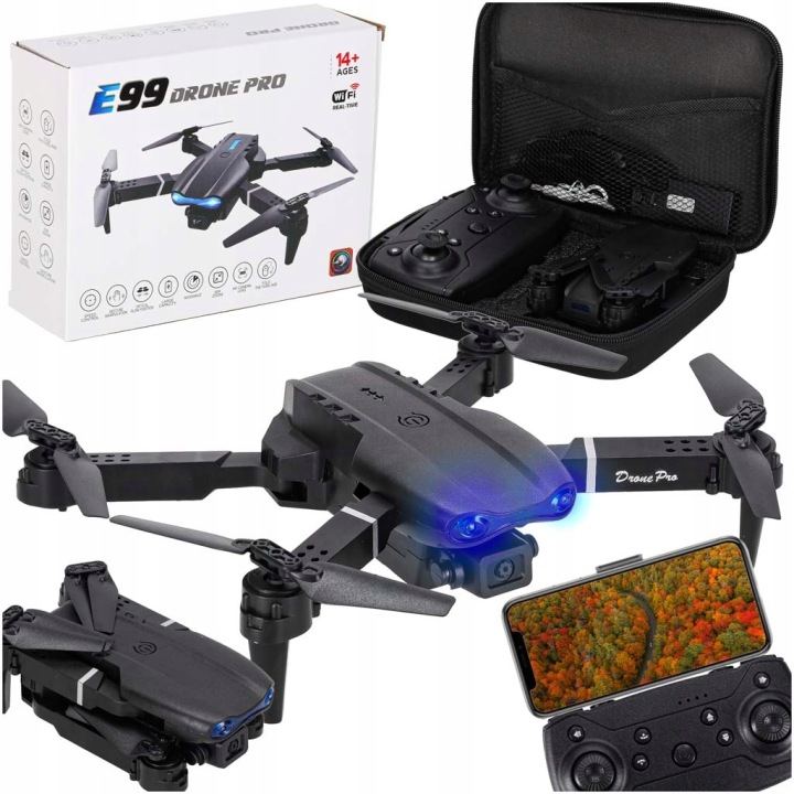 Дрон RC E99 Pro подвійна камера 720P headless