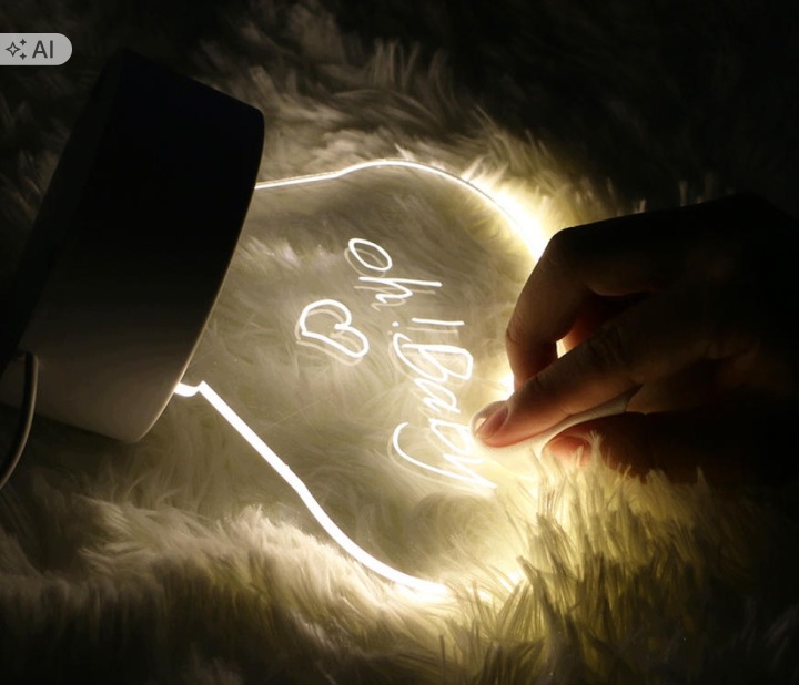Нічник LED творча дошка напиши послання на подарунок 3D RGB пульт — фото 3