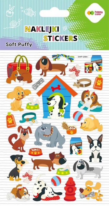 Наклейки 3D SOFT об'ємні DOG 110x205 HAPPY COLOR