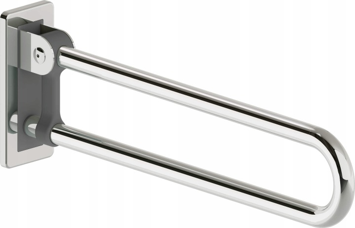Skládací nástěnný držák 70 cm, ocel antracit, pro malé koupelny