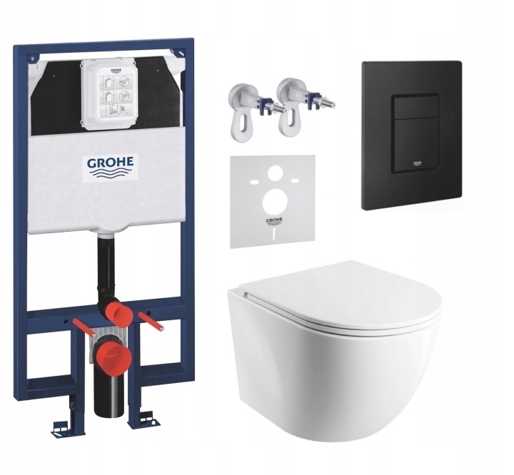 7v1 Wc Set, Stelaz Grohe Slim, Wc Mísa Omnires Tornado, Tlačítko