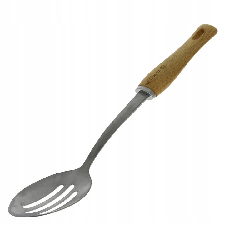 Děrovaná naběračka de Buyer B Bois 33,5 cm, buk a ocel