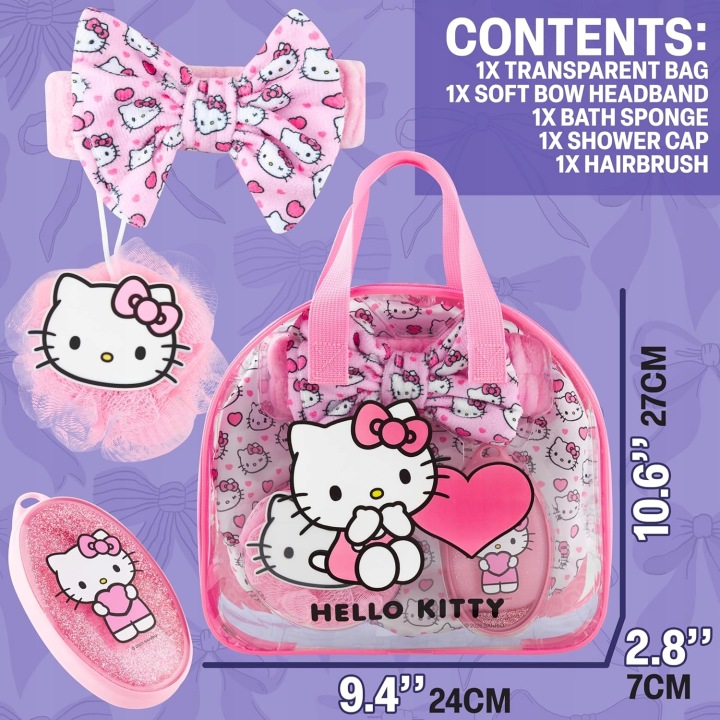 Набір Hello Kitty: Приладдя Туалетне і Аксесуари Душові (Рожевий) — фото 2