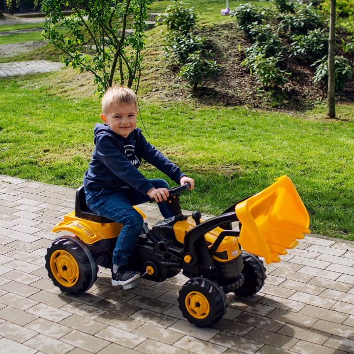 TRAKTOR NA PEDAŁY Z ŁYŻKĄ DUŻY SPYCHACZ WOOPIE Marka Woopie