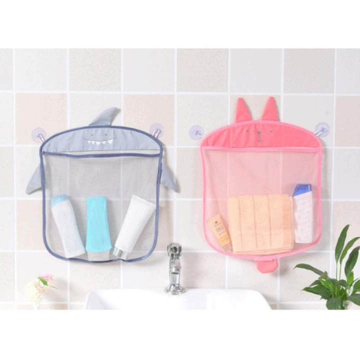 Мультяшний Mesh Для купання Toy Органайзер Multi використання Net Bags для Малюків Shower Сірий — фото 2