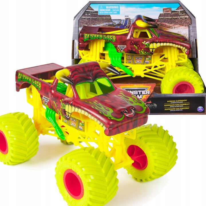 MONSTER JAM металевий транспортний засіб MONSTER TRUCK 1:24 EL TORO LOCO 19 см — фото 2