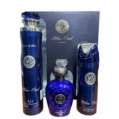 lattafa blue oud woda perfumowana 100 ml   zestaw  