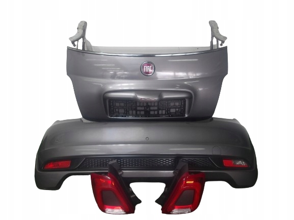 FIAT 500 500S LIFT 15-22 CABRIO Malle / hayon coffre porte arrière Pare choc Arrière Feux phare GRIGIO 695/A