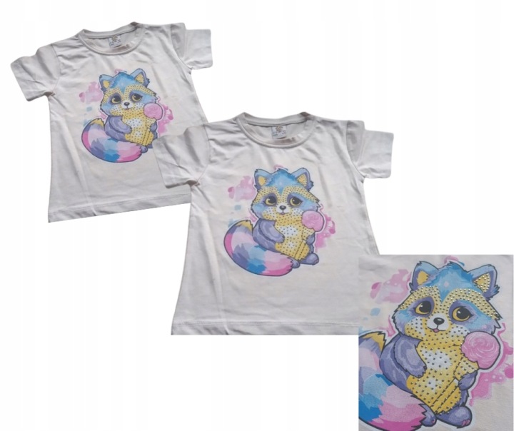 T shirt Bluzka dziewczęca krótki rękaw do żłobka szop — zdjęcie 4