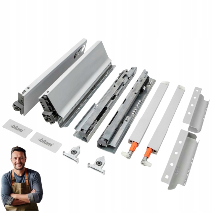 Šuplík Blum Tandembox Antaro 270 mm Střední 167 mm Nosnost 35 kg Šedá