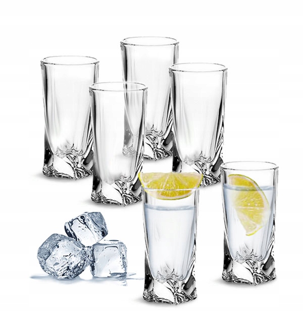 Křišťálové skleničky na likér, vodku Shot Bohemia Quadro 50 ml 6 ks