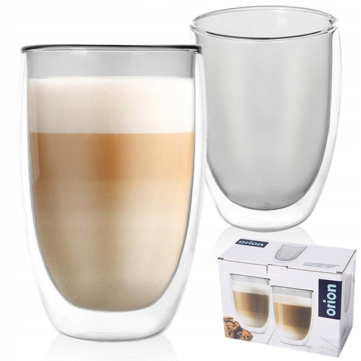 2x Termo sklenice dvojitá stěna na čajovou kávu latte s nápoji 460 ml
