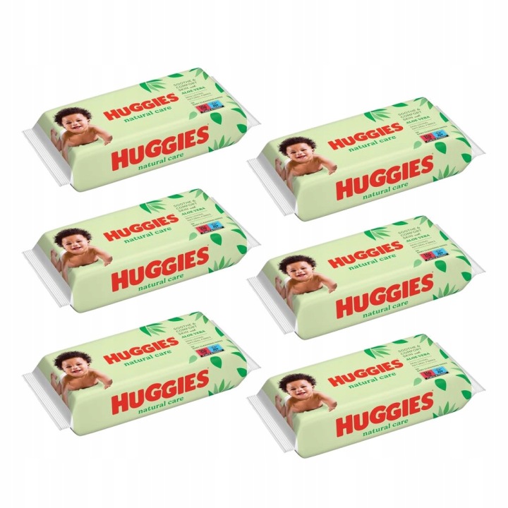 HUGGIES серветки вологі мокрі для дітей NATURAL CARE ALOE VERA 56 шт. — фото 3