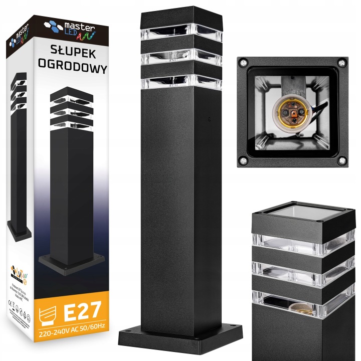 4x Led stojící zahradní lampa 50 cm, venkovní, E27, Led
