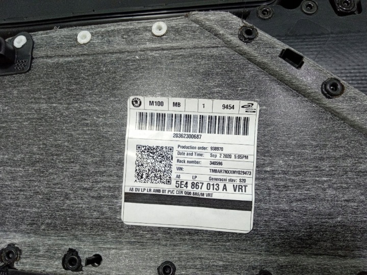 CODICE OCTAVIA IV 19-24 LIFTBACK TAPICERK DOOR LEVEL 7