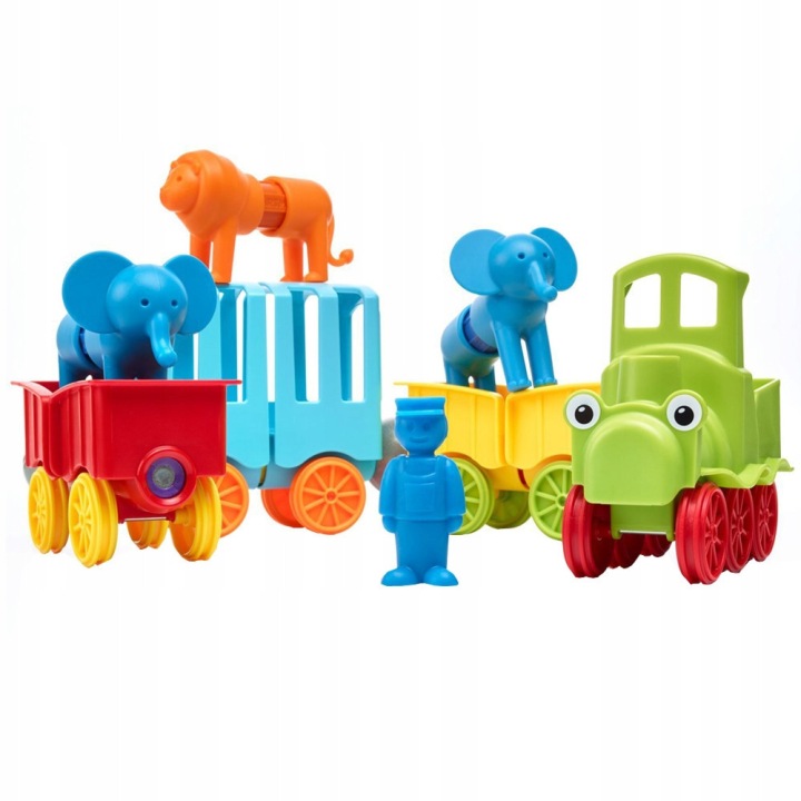 Магнітний конструктор Smart Max My First Animal Train IUVI Тварини Гра — фото 7