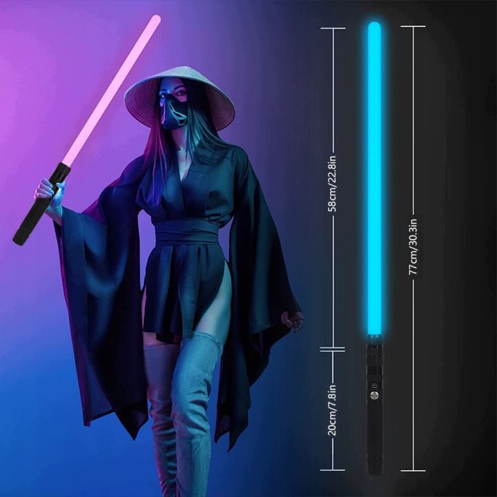 Меч світловий LED з ефектом диму іскор звуку і вібрації USB-C — фото 12