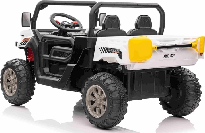 Білий JEEP для дітей самоскид акумулятор 12 В сила 180 Вт пульт — фото 2