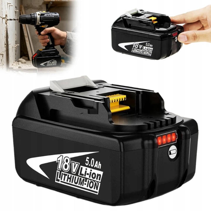 Pro baterie Makita 18V 5Ah pro Makita BL1860B BL1860 BL1850 BL1845 BL1840
